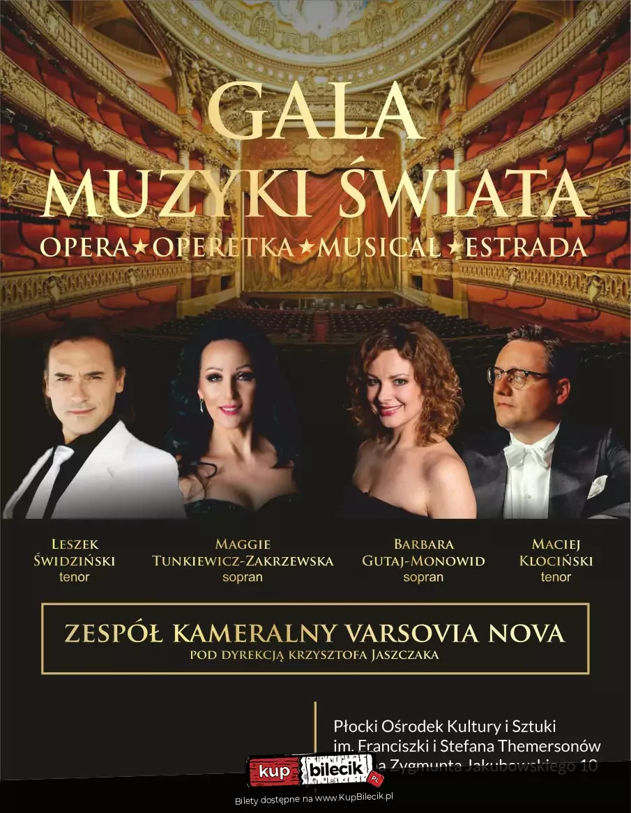 GALA MUZYKI ŚWIATA opera, operetka, musical, estrada